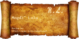 Megó Lola névjegykártya